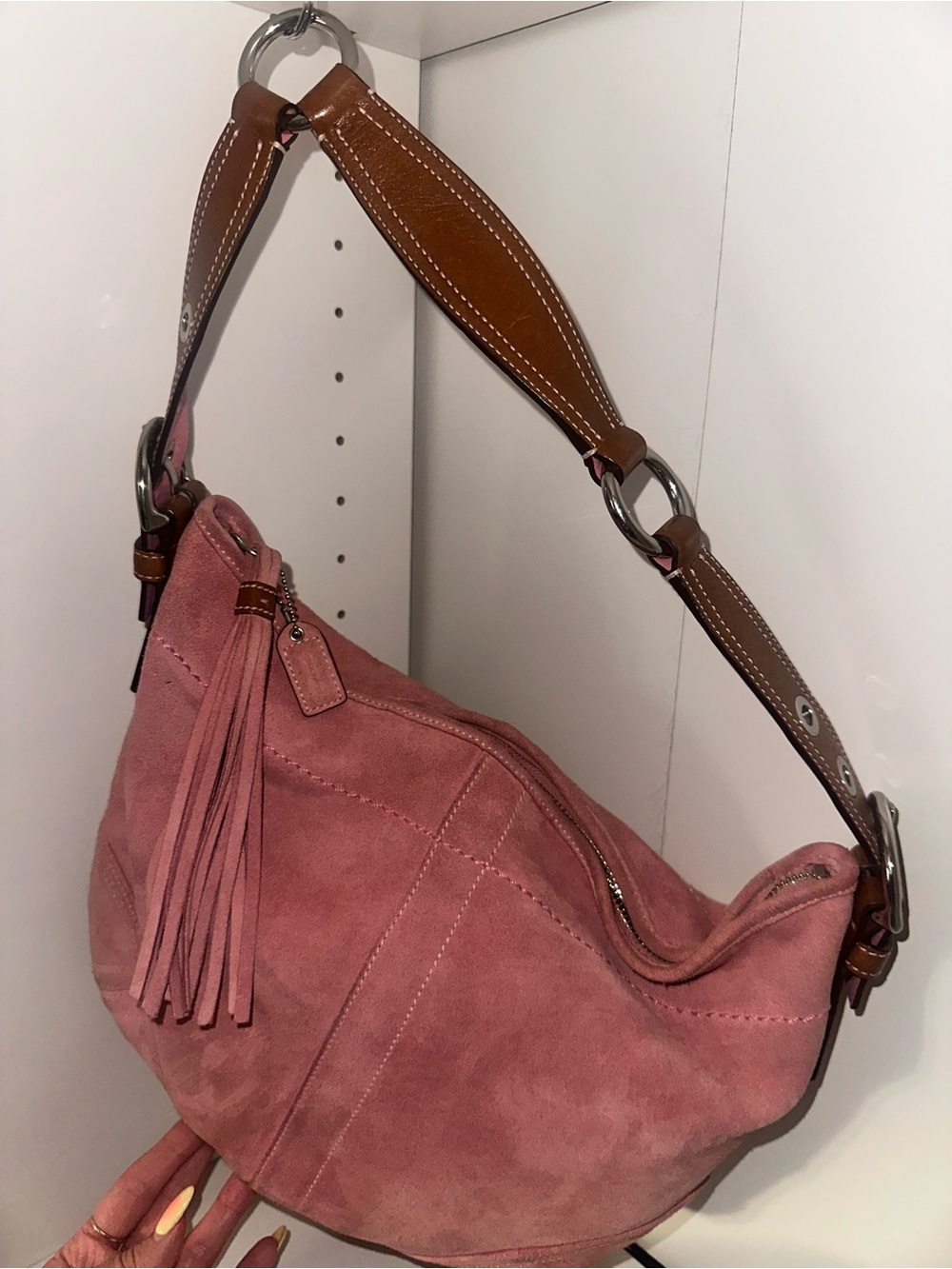 Vintage Coach SoHo Hobo suede shoulder bag - Picture 2 of 7
